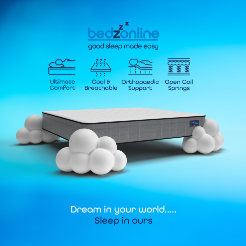 Air Feel Orthopedic Mattress - Memory Foam and Spring Mattress | Pefect Ergonomical Sleeping Position