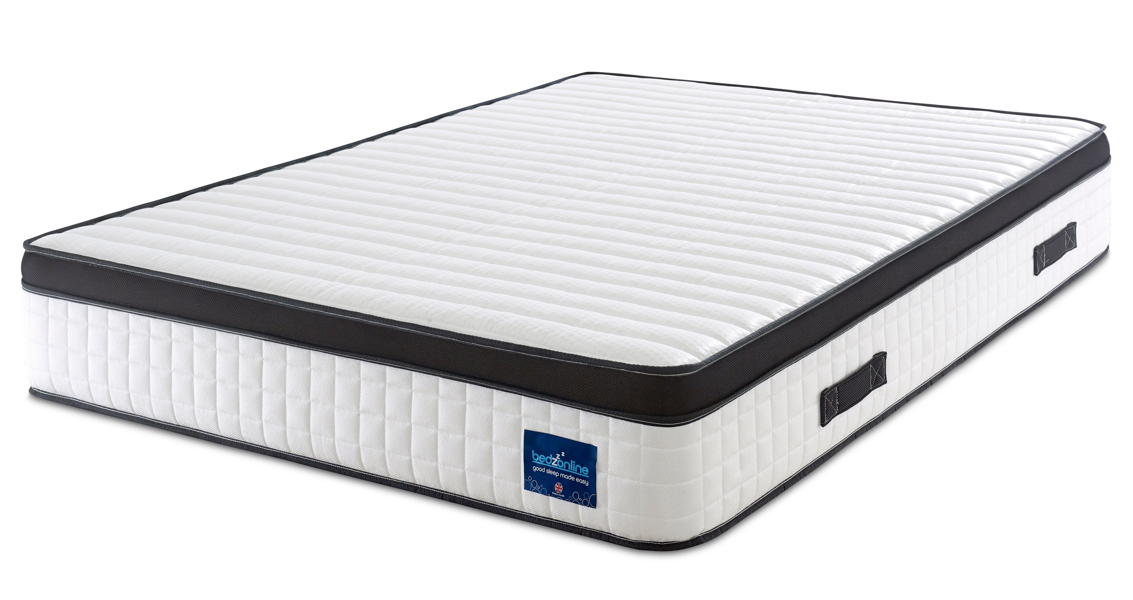 Wink Sleep Memory Foam Mattress Pocket Spring Mattress with 3D Breathable Knitted Fabric and Airy Mesh