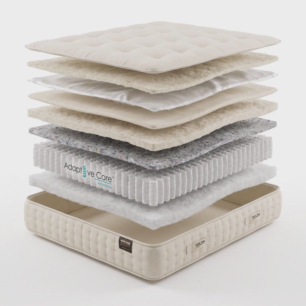 WinkSleep LUXE Mayfair Natural 2000 Mattress – 25cm Deep, Adaptive Core™ Pocket Springs with Luxury Natural Fillings