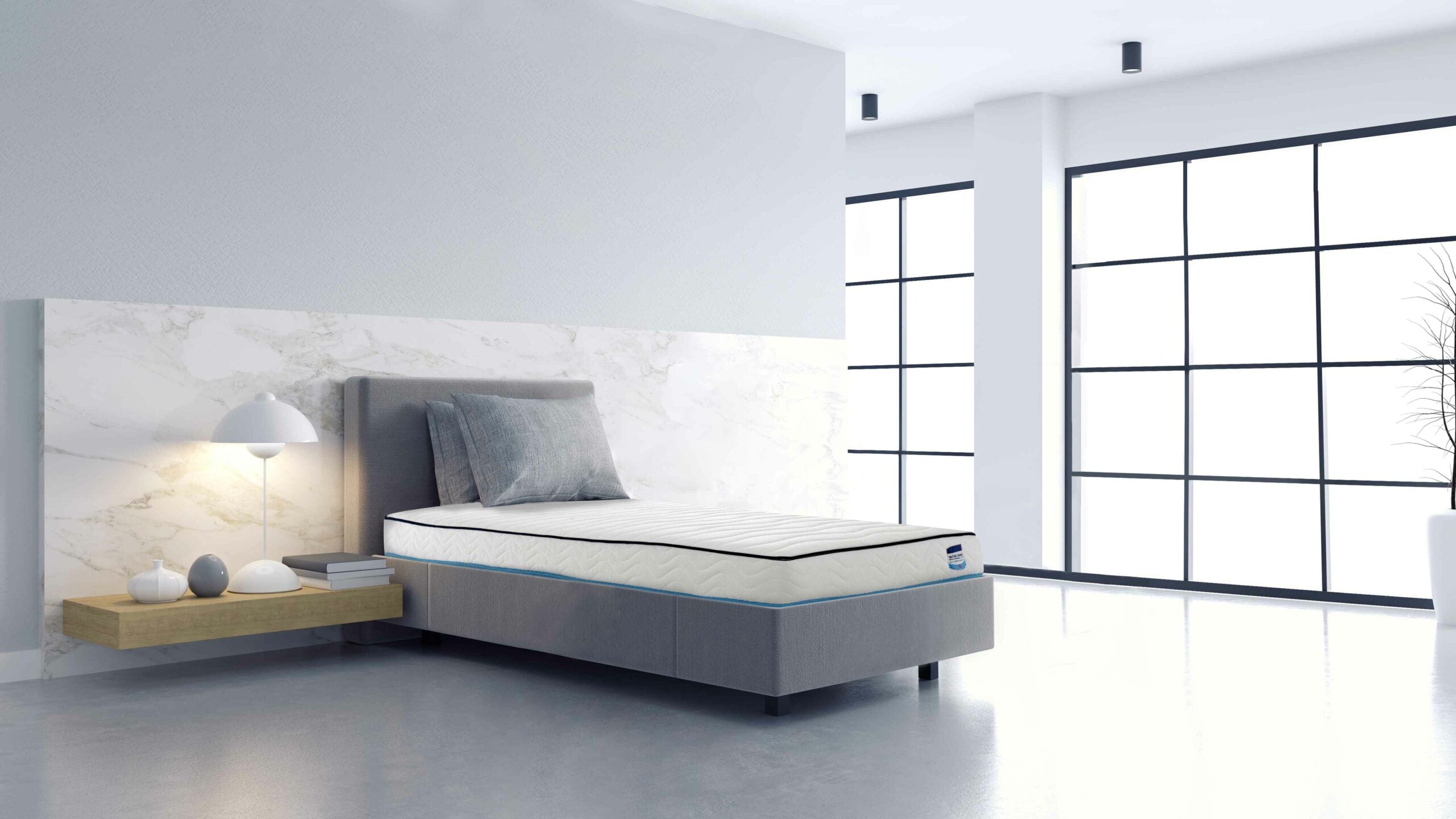 Wink Sleep Ultra Cool Mattress – Cool Blue Memory Foam and Open Coil Mattress